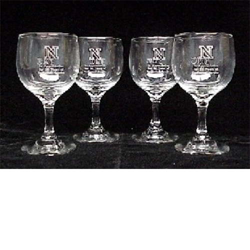 set of four wine glasses