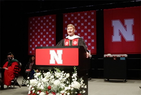 President Carter at UNL's August 2021 Commencement