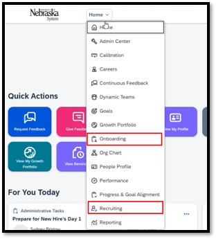 Navigation in SuccessFactors