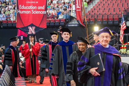 President Bounds at UNL’s 2015 commencement ceremony